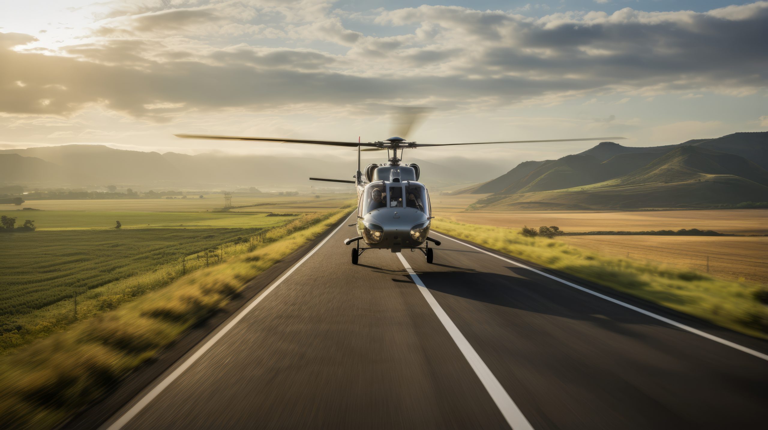 Luxury helicopter ride